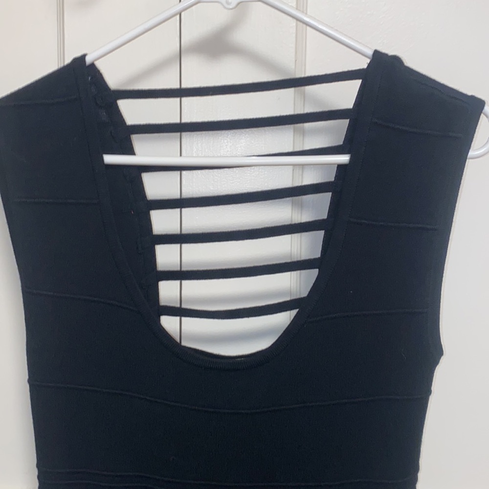 Charlotte Russe Black Large Low Backless Midi Dress - Picture 4 of 7